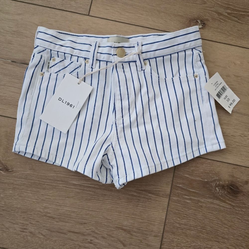 DL1961 Lucy Shorts High Rise Nautical Stripe